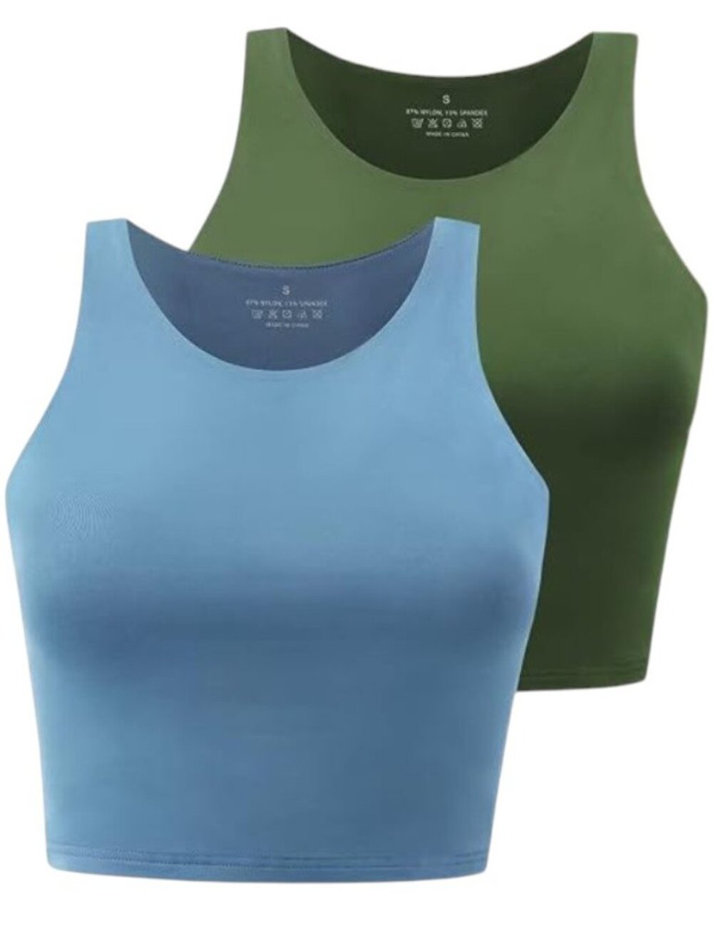 Yeawinta Set of 2 Workout Crop Tops  16778